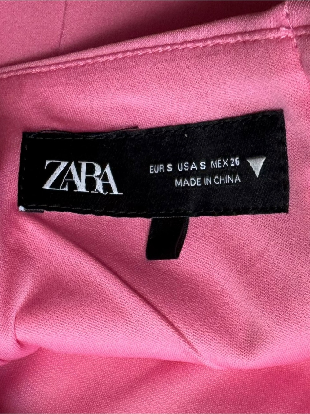 Zara Pink Bow-Front Spaghetti Strap Camisole Size S - Flattering Zipper Fit - Picture 3 of 5